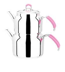 İmaj Pembe Silikon Kulp Çaydanlık Mini - 1