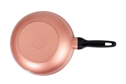 Ametist 28 cm Bakalit Kulp Rose Gold Wok Döküm Tava - 4