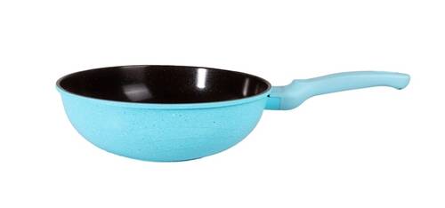 Ametist 28 cm Bakalit Kulp Mavi Wok Döküm Tava - 1