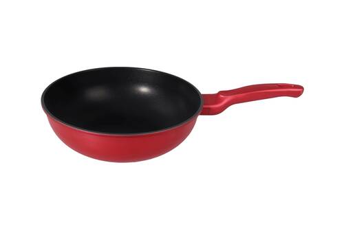 Ametist 28 cm Bakalit Kulp Bordo Wok Döküm Tava - 1