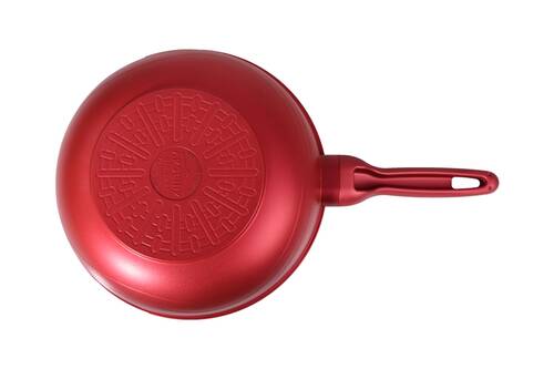 Ametist 28 cm Bakalit Kulp Bordo Wok Döküm Tava - 4