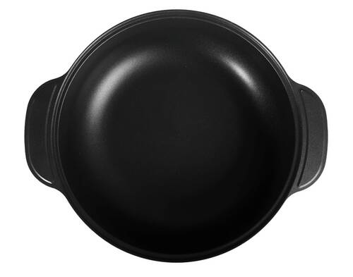 Onyx 32 cm Basık Kendinden Kulplu Cam Kapaklı Döküm Kırmızı Siyah Tencere - 3